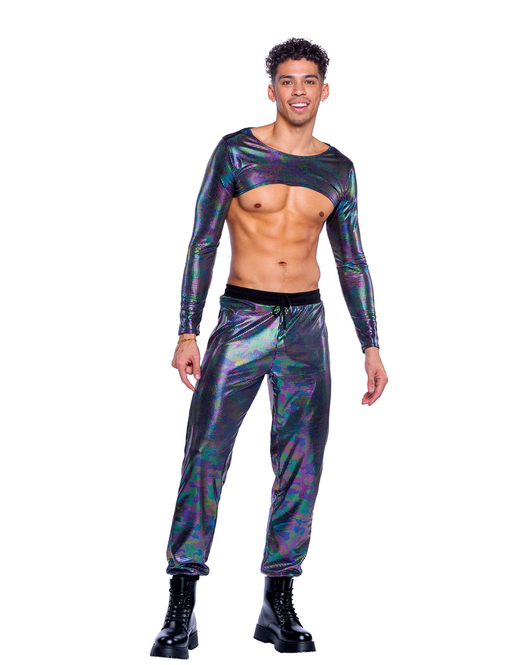 6532 - Rainbow Shimmer Camouflage Joggers