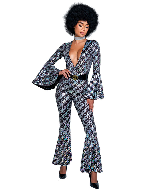 Roma Sparkling Webbed Vixen Sheer Jumpsuit Costume 6375 main image 1