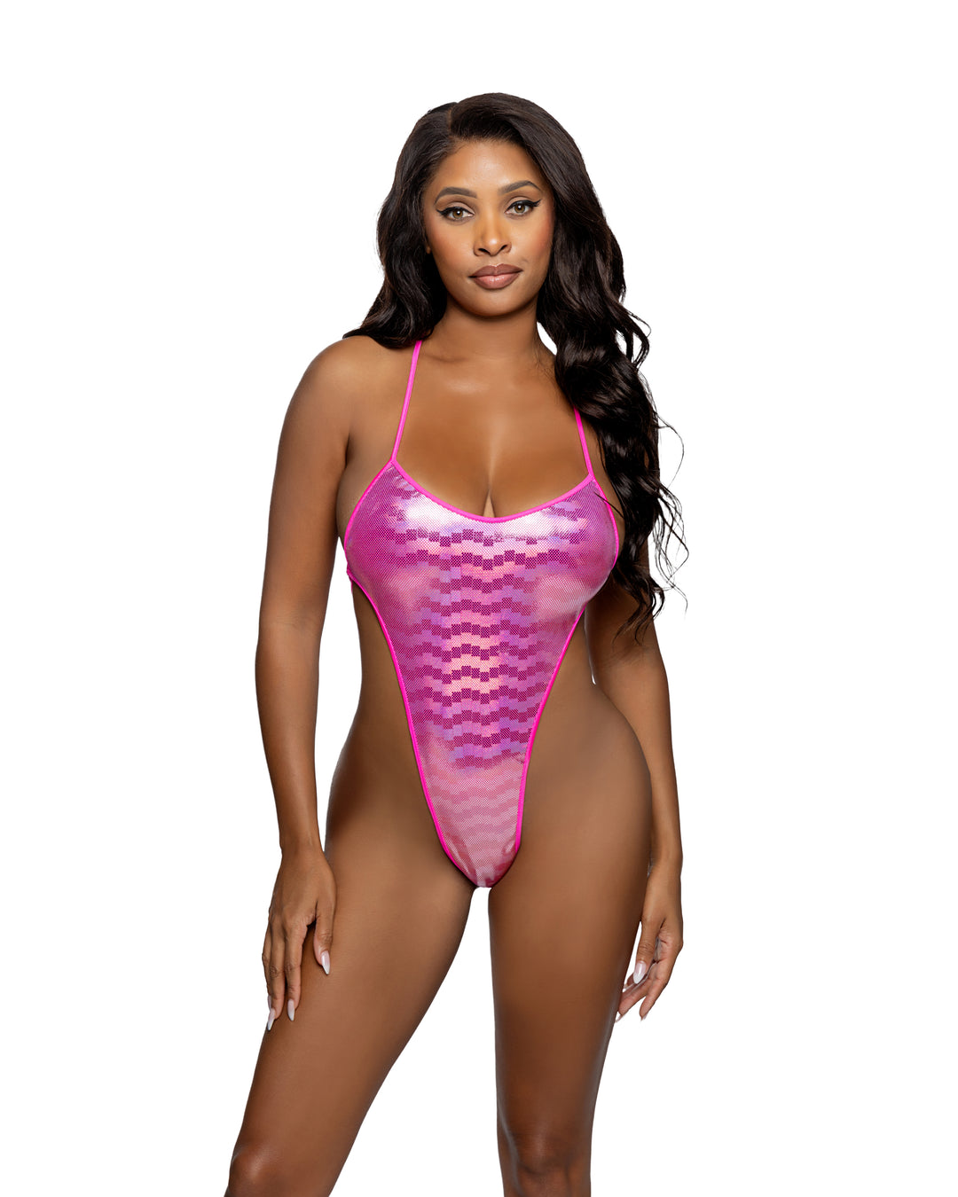 6754 - Shimmer String-Back Bodysuit