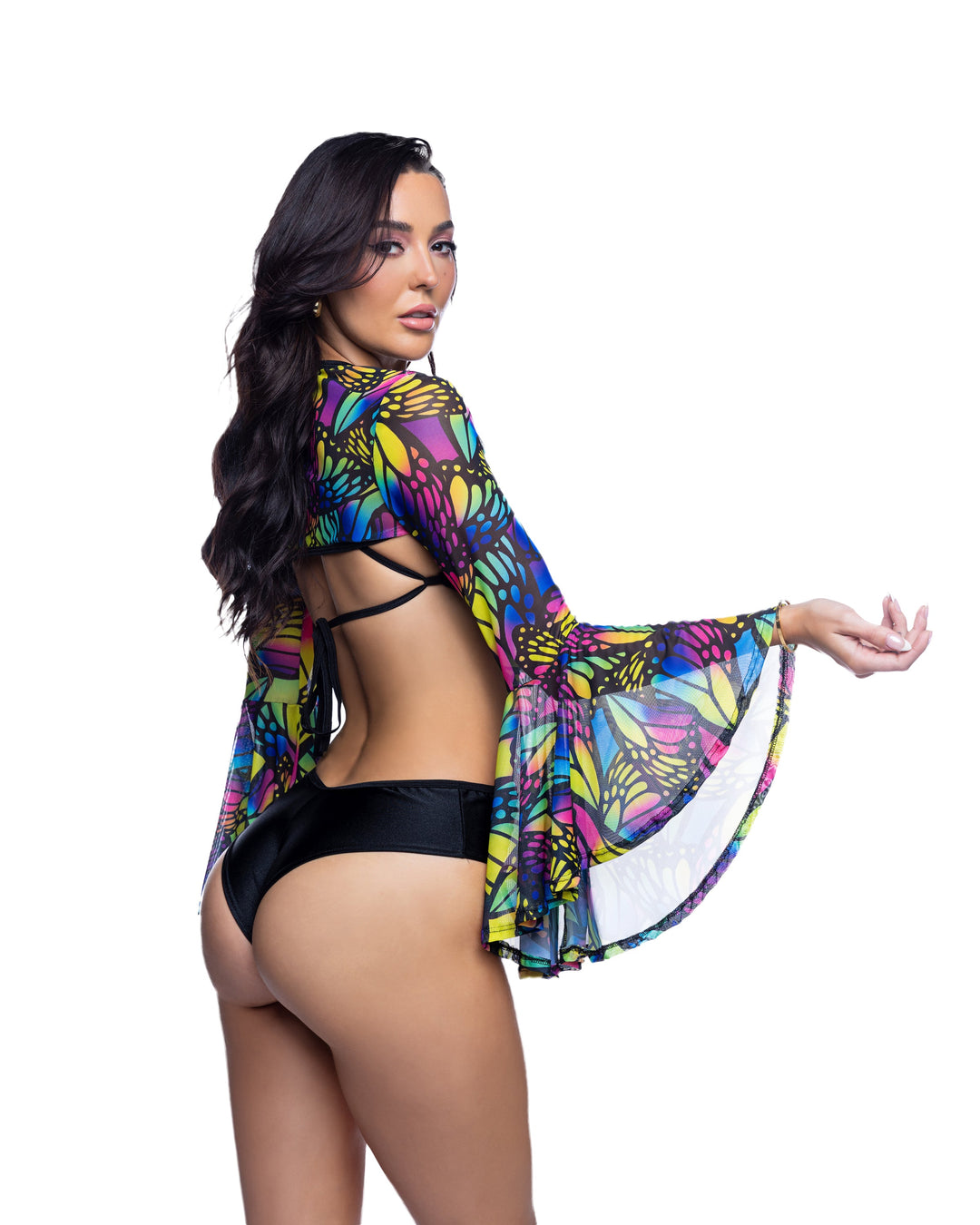 JR284 - Bell-Sleeve Shrug