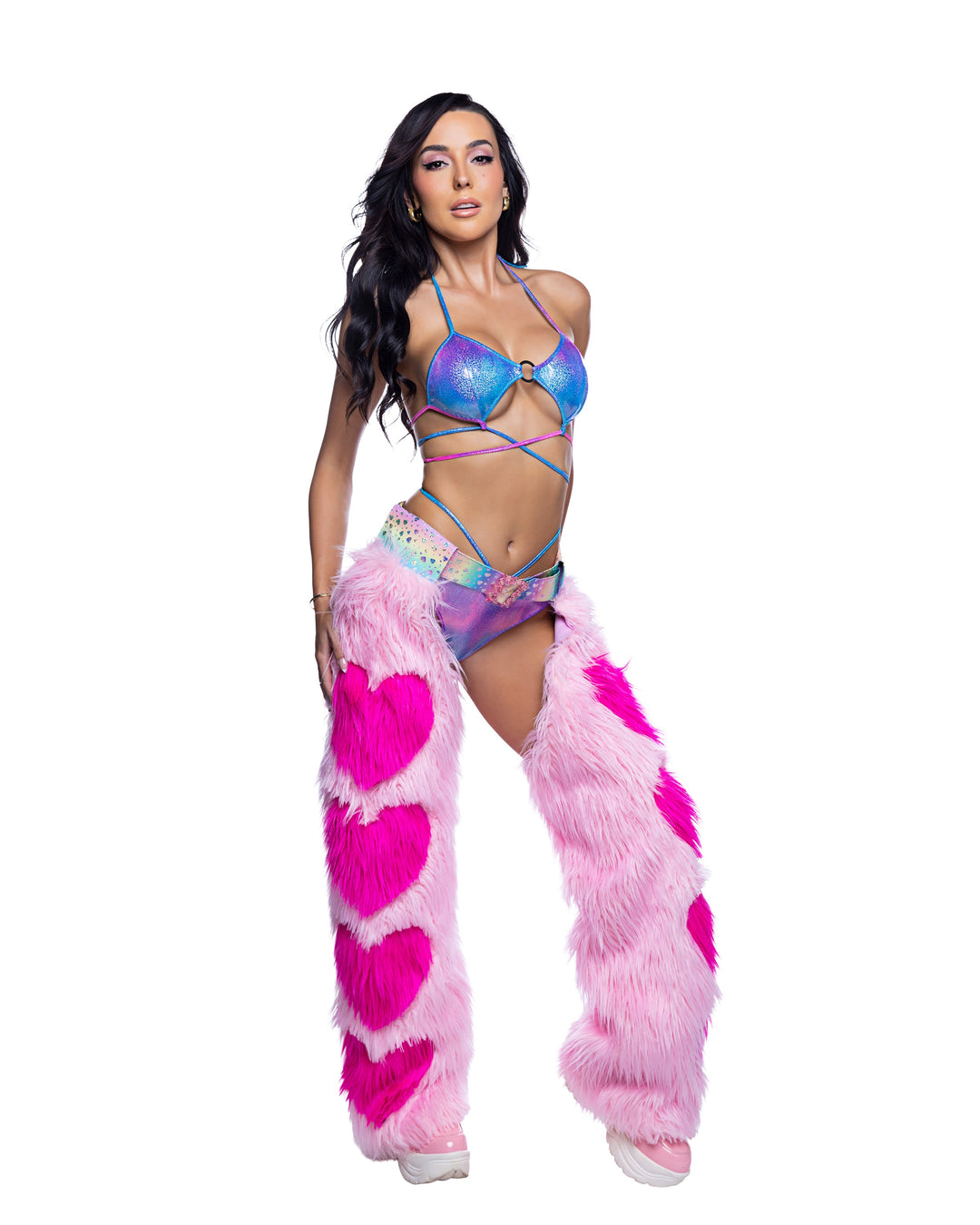 JR301 - Faux Fur Heart Chaps