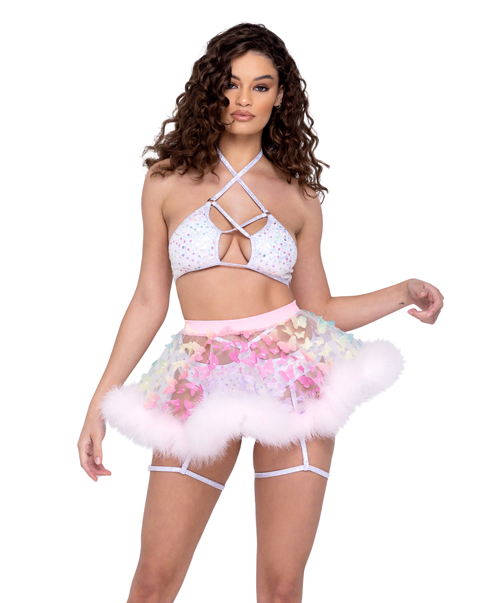 6245 - Sheer Butterfly Skirt