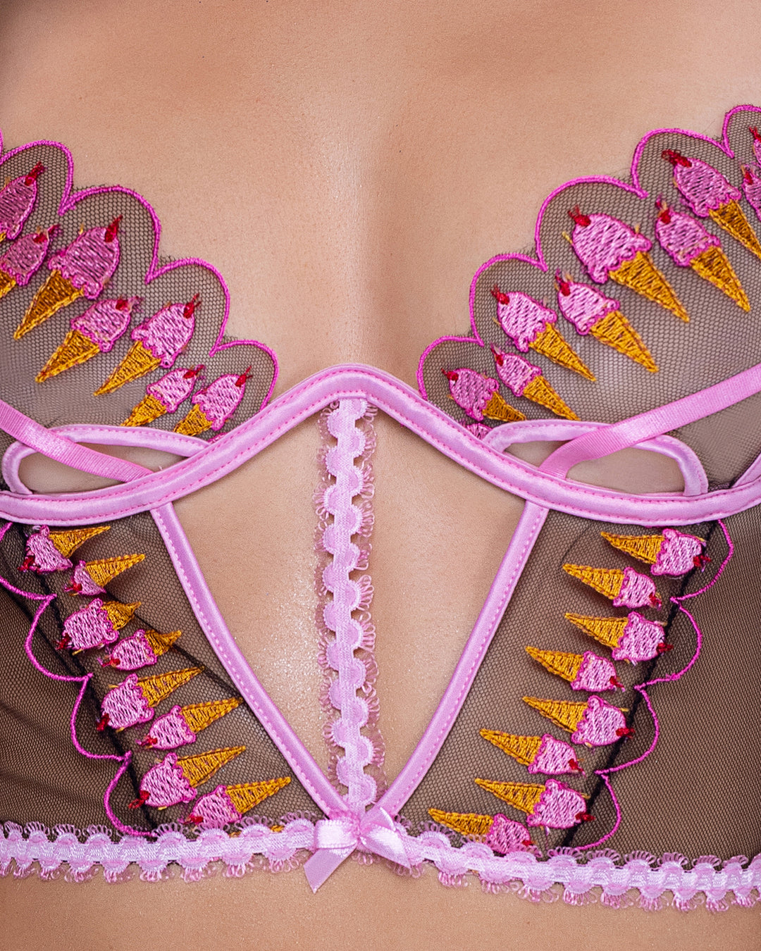 LI598 - Strawberry Sherbet 2-Piece  Bustier Short Set
